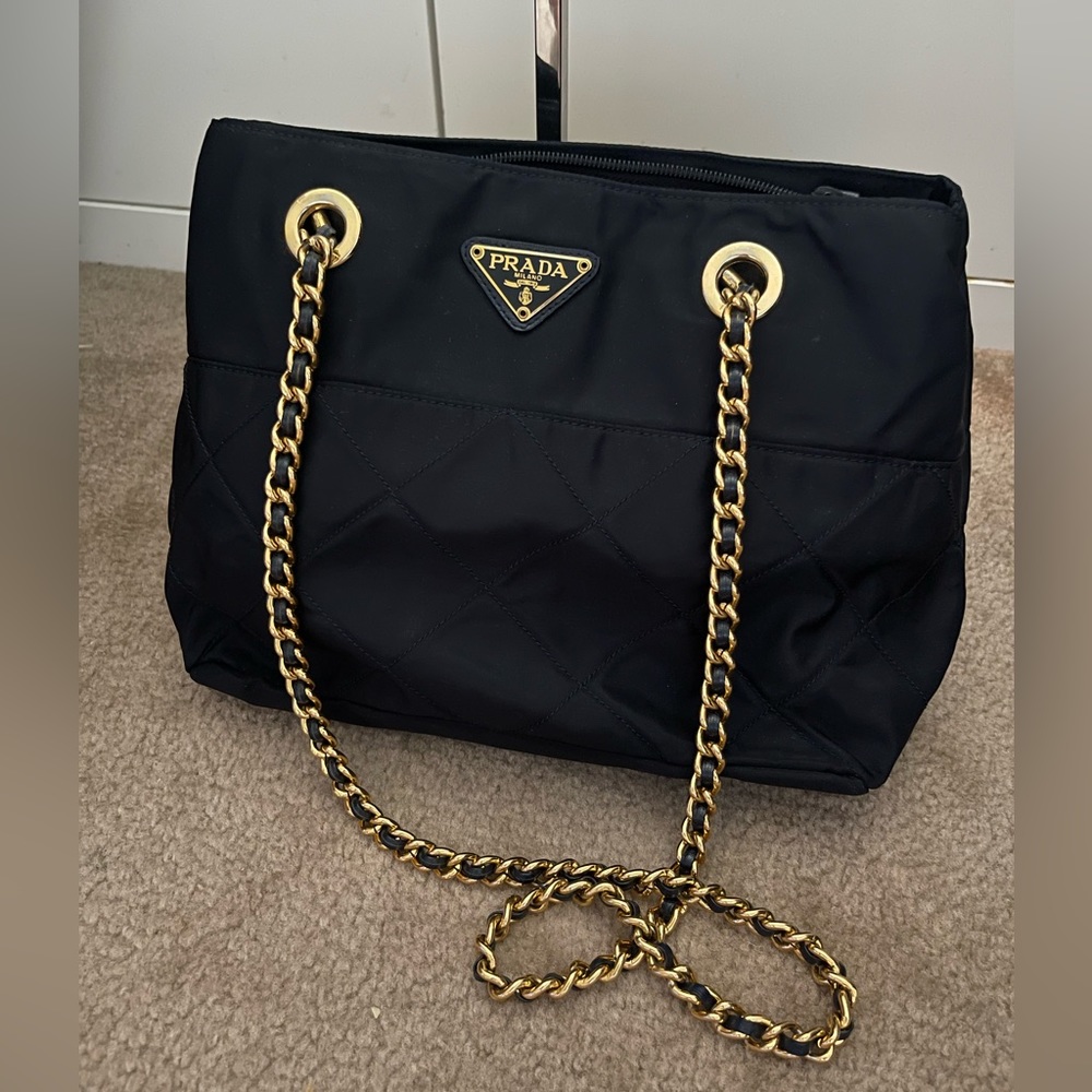 Prada Nylon Gold Chain